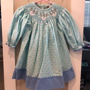 Smocked Snowman Dress!